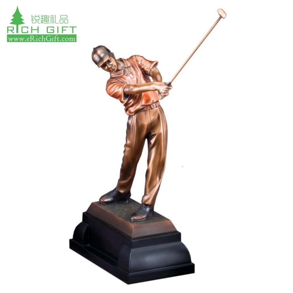 hot sale New Design sport Souvenirs Custom Blank carved metal Crystal Glass Trophy cup Award metal golf trophy