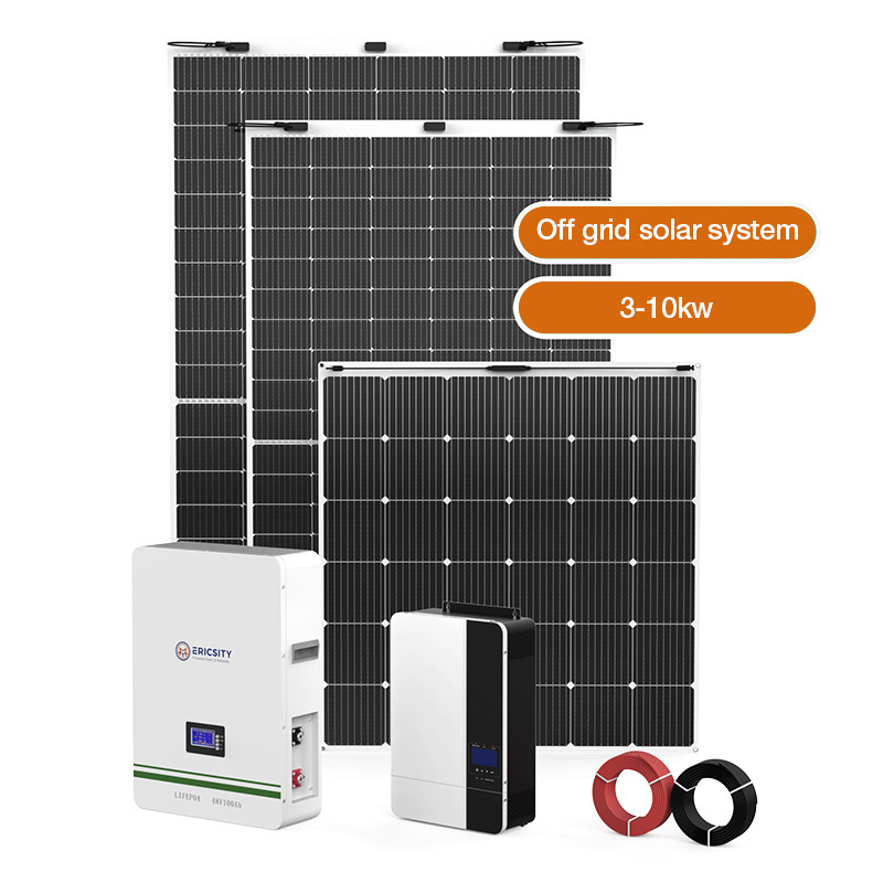 10kw off grid solar power system solar panel system home solar panel kit with battery and inverter