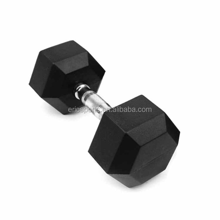 Deluxe Fixed Rubber Coated Hex Dumbbell