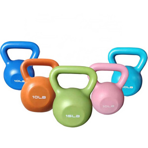 Cement Sand Filled Kettlebells Environmental Protection Competitions 5lb 10lb 15lb 20lb PP cement   Colorful Kettlebell