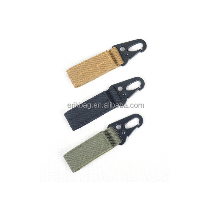 Nylon Tactical Gear Clip Standard Key Ring Holder Nylon Molle Webbing Belt Hooks