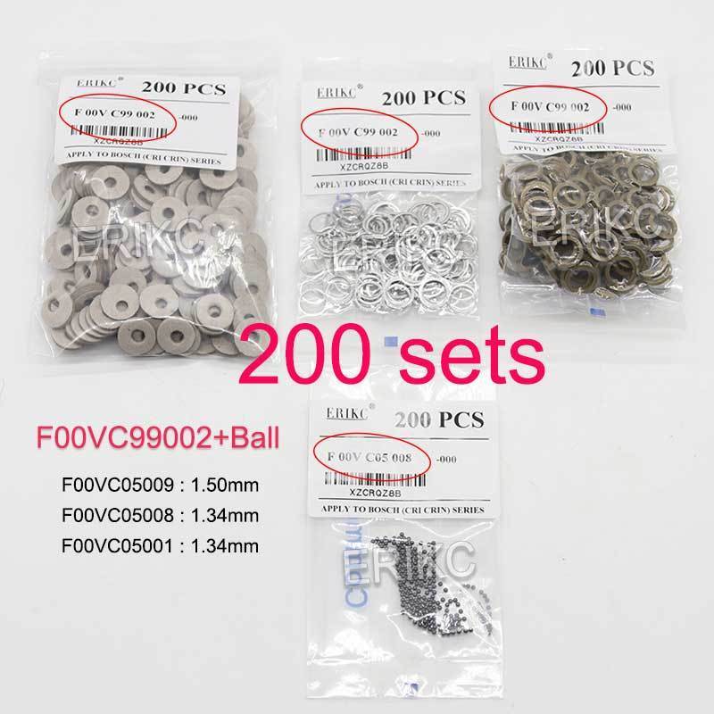 ERIKC F00VC99002 F00VC05001 diesel valve repair kit F00VC05008 F00VC05009 common rail injector ceramics ball kits 200 sets/bag