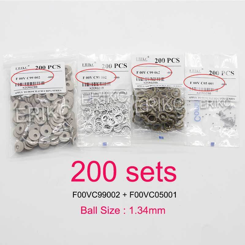 ERIKC F00VC99002 F00VC05001 diesel valve repair kit F00VC05008 F00VC05009 common rail injector ceramics ball kits 200 sets/bag