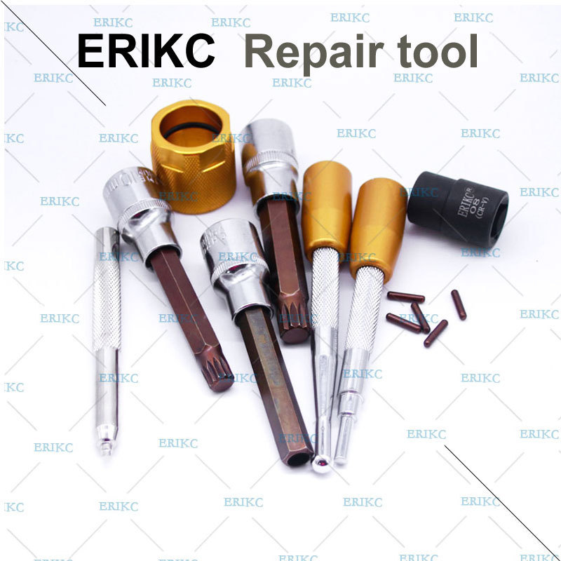 ERIKC diesel injector Disassemble control valve fit tools common rail injector valves dismantling fix injection assy