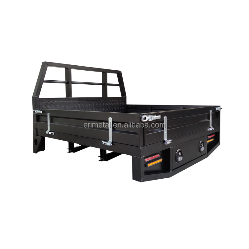 4x4 Aluminum Dual Cab custom ute tray with side box and mud arch guard for triton/ranger/hilux pickup