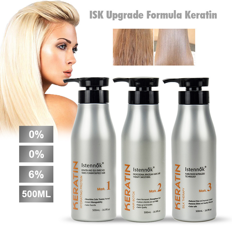 Istennok nano pure keratin hair straightening treatment for wavy curly in bulk private label Nanoplastia Hair Treatment