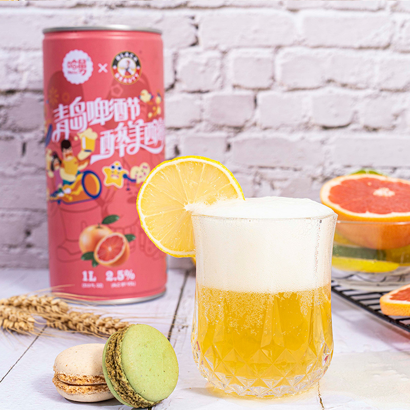 Best Selling Fruit Flavored Beer Fresh litchi Passion Fruit Flavor Lager Beer Alcoholic Beverage Beer Tin Can Beer1000ml