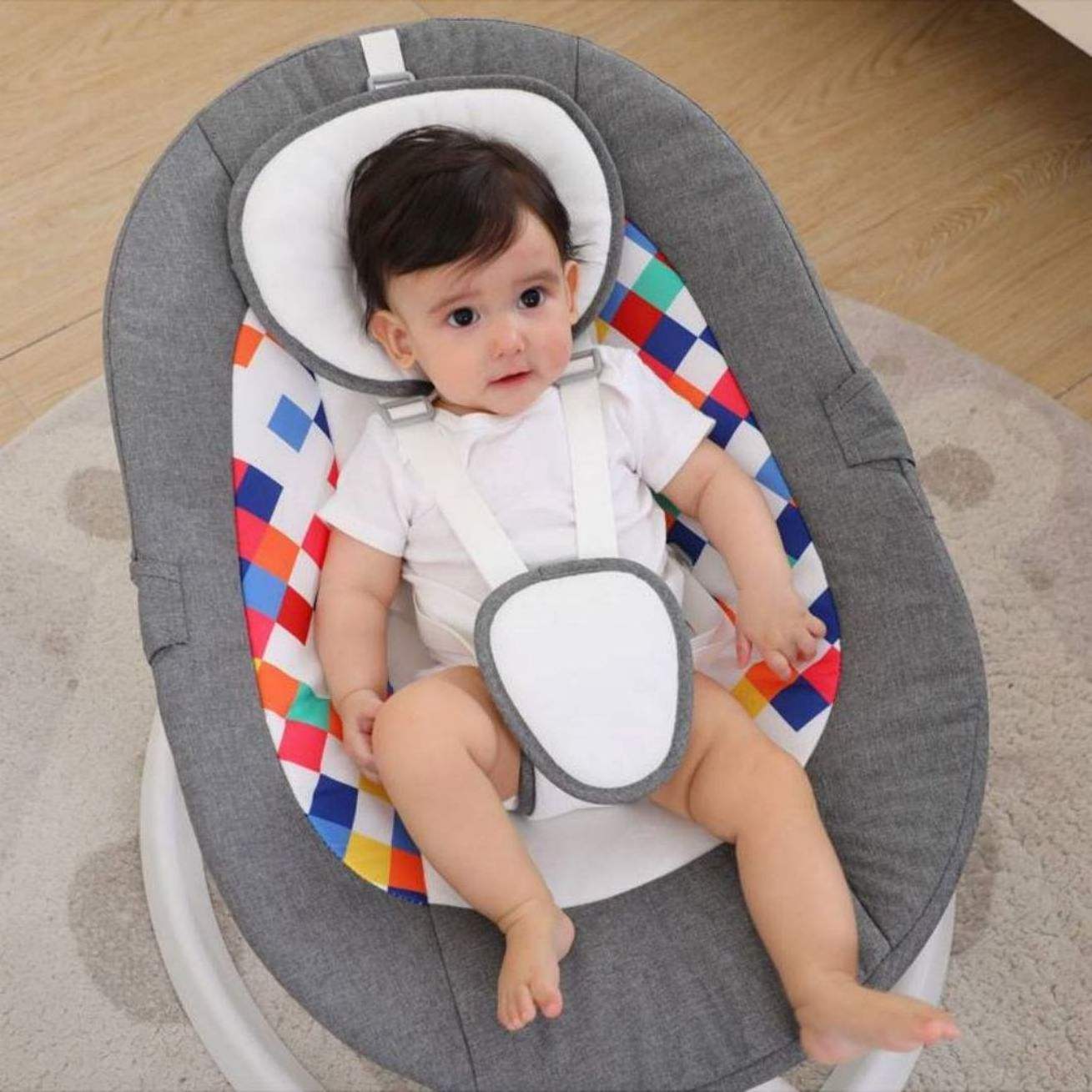 Baby Bouncer Swing Bluetooth Music Infant Newborn Cradle Rocker Chair Baby Swinger Electric Swing