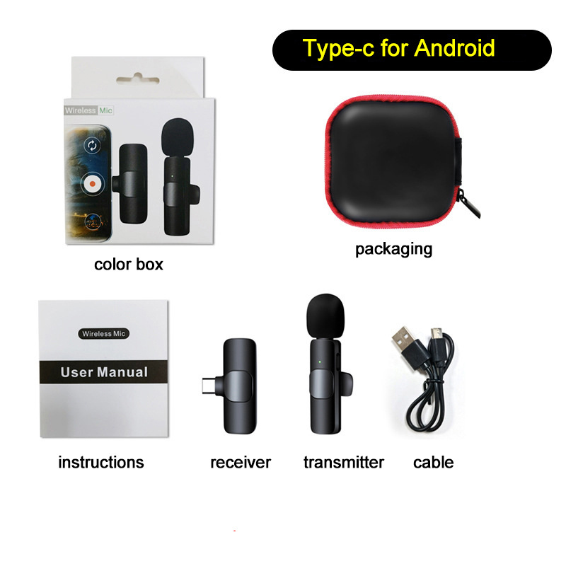 mini condenser usb microphpnes ganming  karaoke podcast mobile phone wireless lavalier microphone