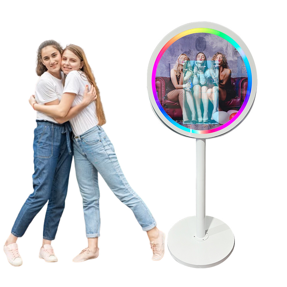 Wholesale Price Hot Sale Magic Mirror Photo Booth Circle Photo Booth Round Magic Mirror Glam Mirror Photo Booth for sale