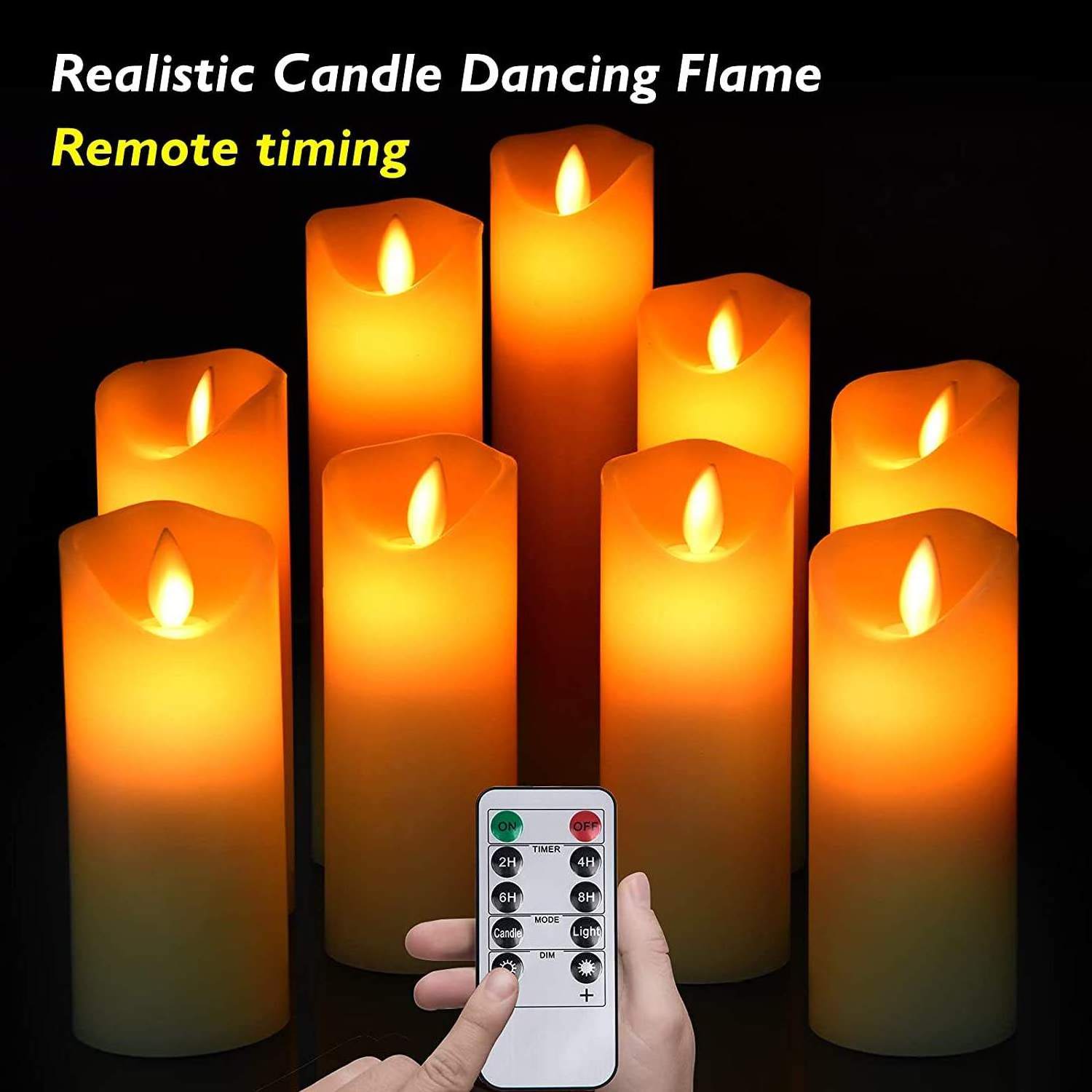 Led Candle Christmas Tree Candle Flashing Flame Timer Remote Birthday Home New Year's Decoration Electric Candle Gift Light