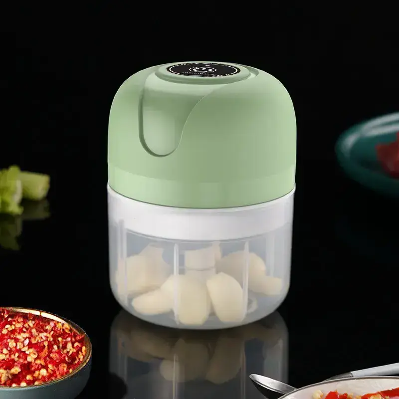 Usb Charged Garlic Press Vegetable Crusher Stainless Steel Blades Electric Garlic Chopper Garlic Press