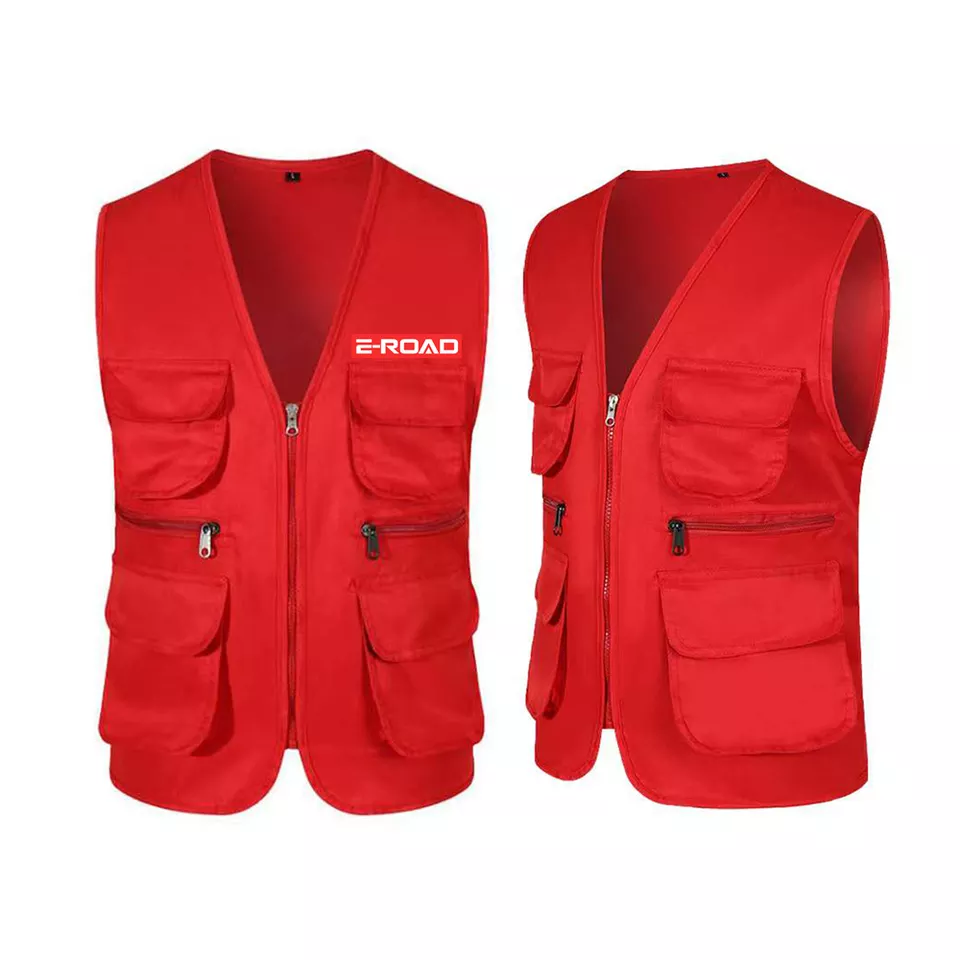 Customized Logo Workwear Multi-functional Safety Clothing utility work Vest with Pocket