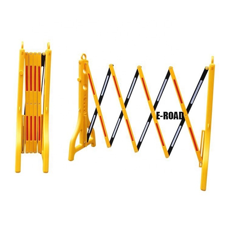 pvc portable Extensible road traffic plastic fence expandable gate fans safety traffic road barrier