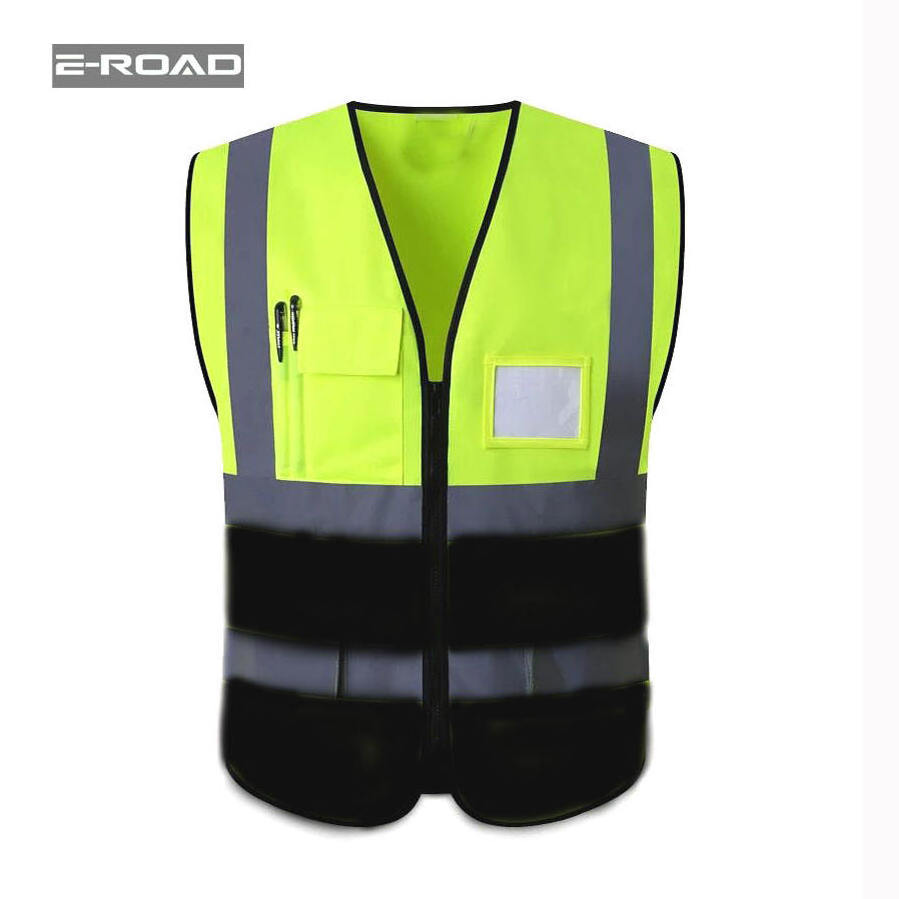 E-ROAD RV-RV007 Hi Vis High Visibility Fluorescent Blue Color Reflective safety Vest with Pocket