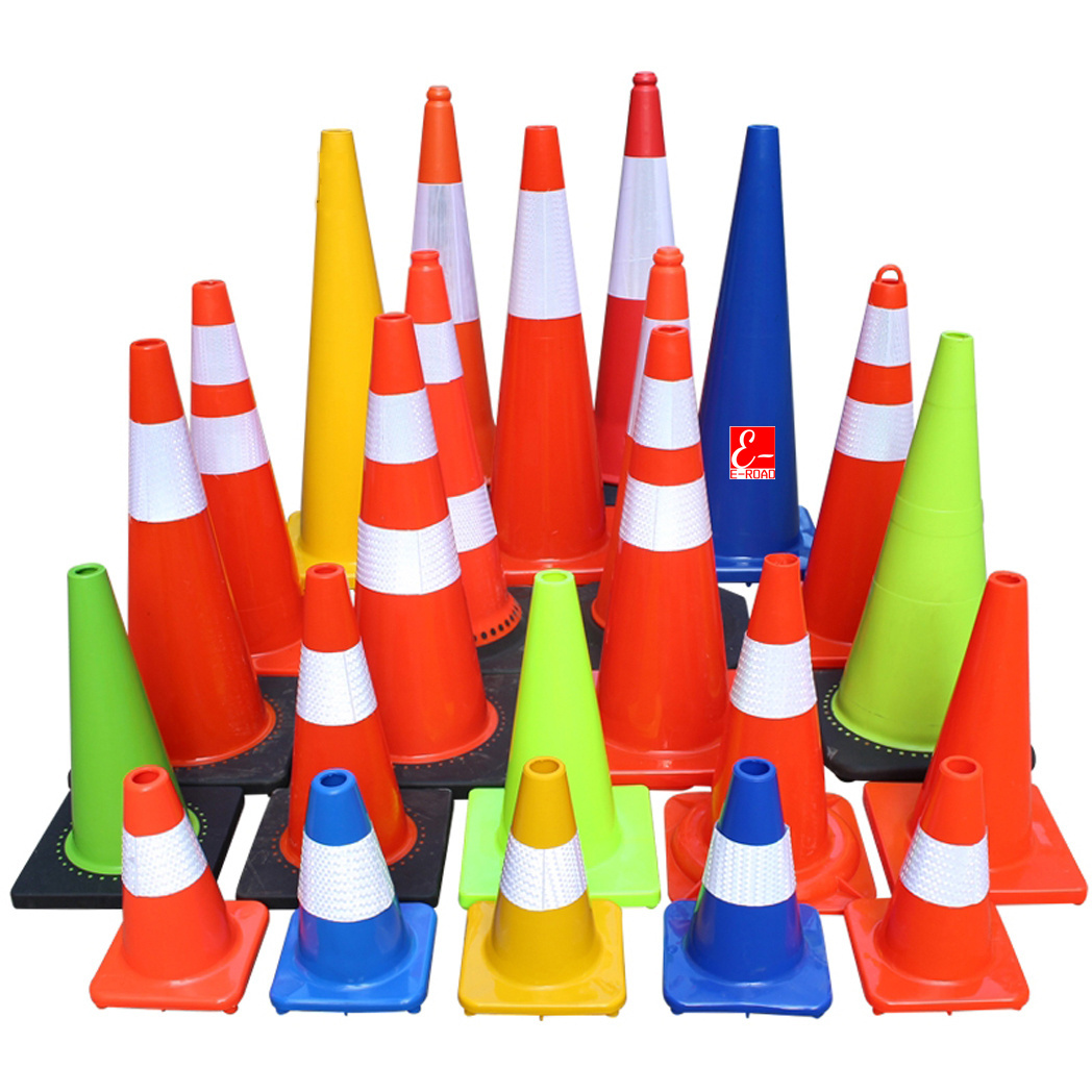 PVC Used Flexible Traffic plastic safety barriers/colored traffic cones Safety Traffic Cones