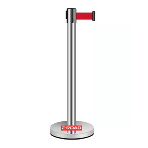 stainless sign frame floor stand retractable belt stand barrier crowd bank queue line control post Queue Barrier