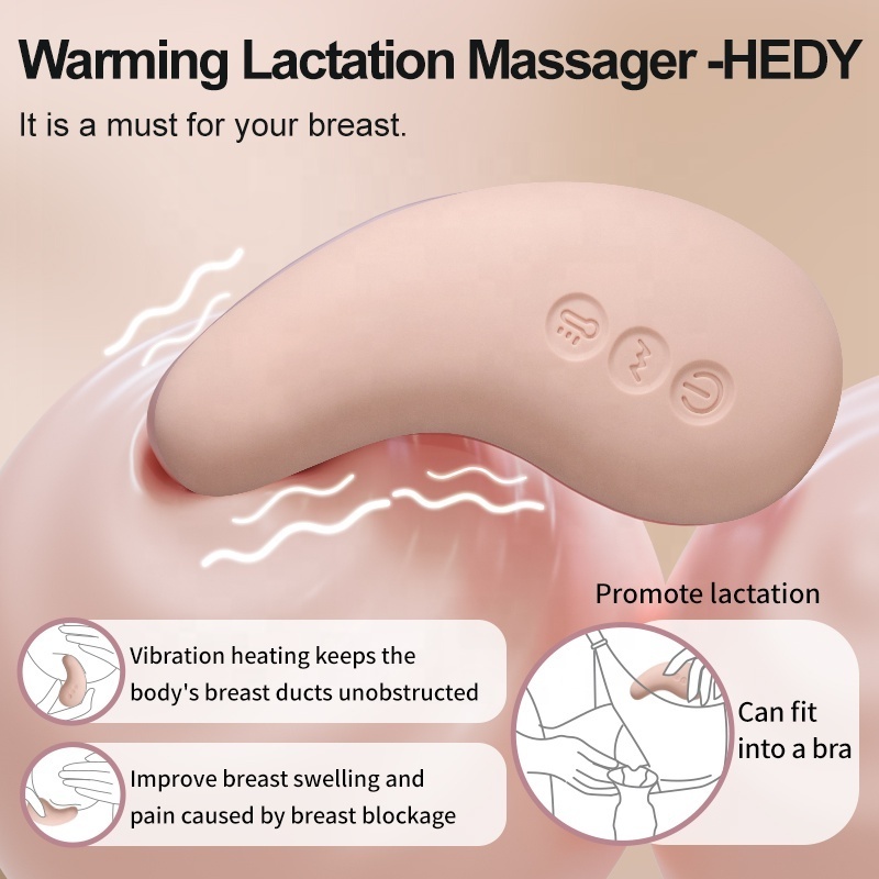 Warming electric breast massager lactation massager with heat breastfeeding for breast feeding care