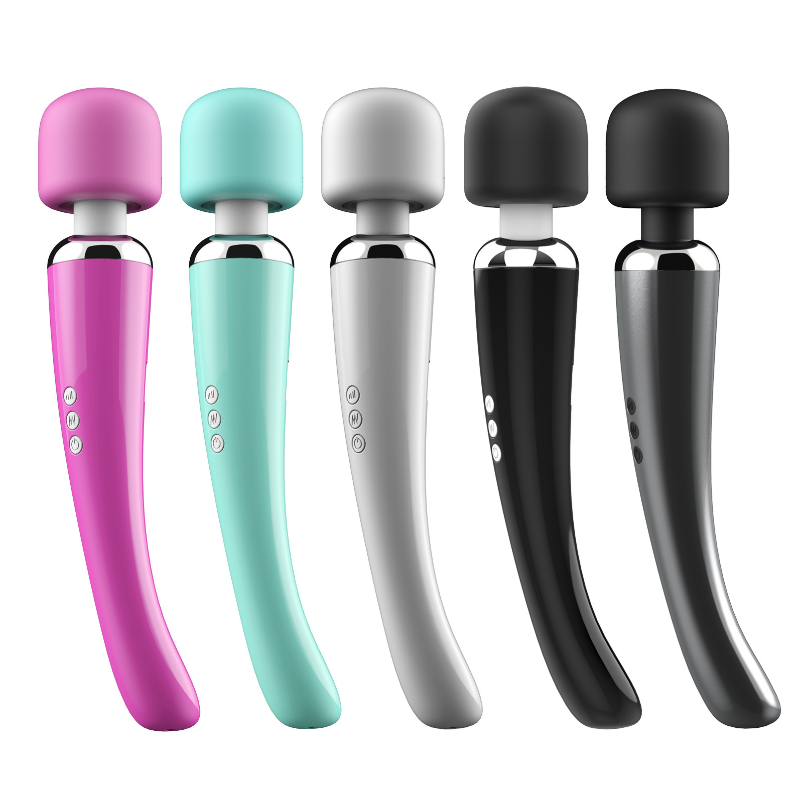 Electronic cordless personal deep tissue vibration handheld body wand massager