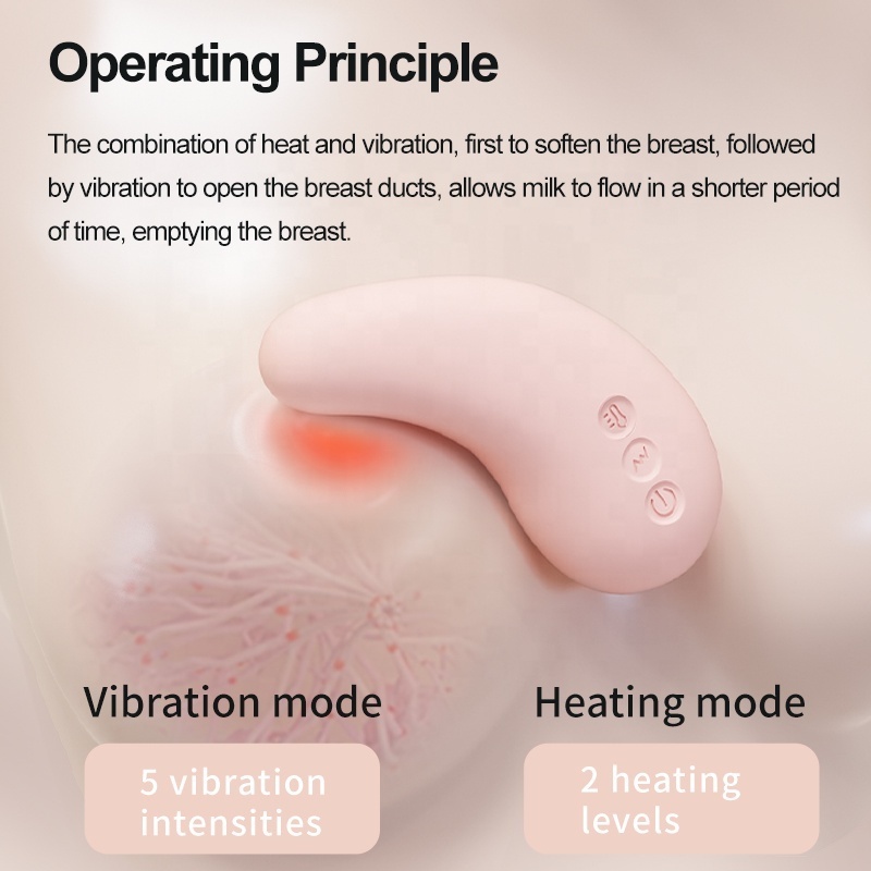 Warming electric breast massager lactation massager with heat breastfeeding for breast feeding care