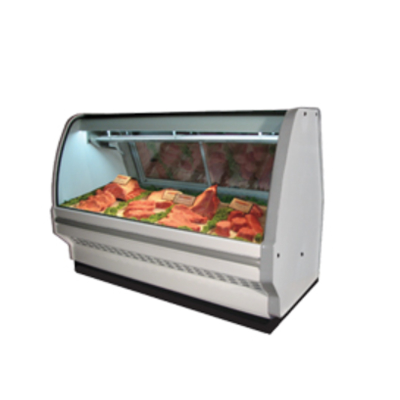 Refrigerated Meat Case with Two Glass Doors pork refrigerator display case with CE/ETL