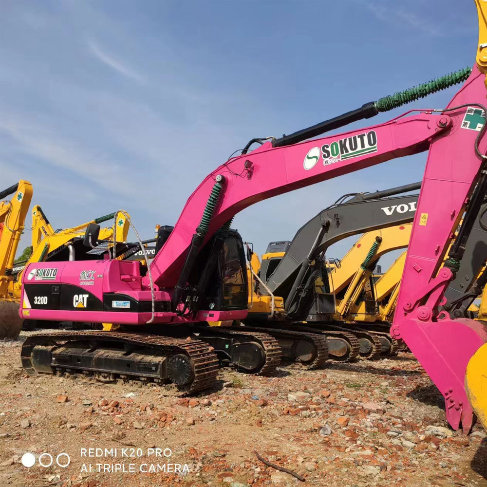 Cheaper Second Hand Original CAT320D crawler excavator Pink CAT320d 325C 320C used excavators cat320