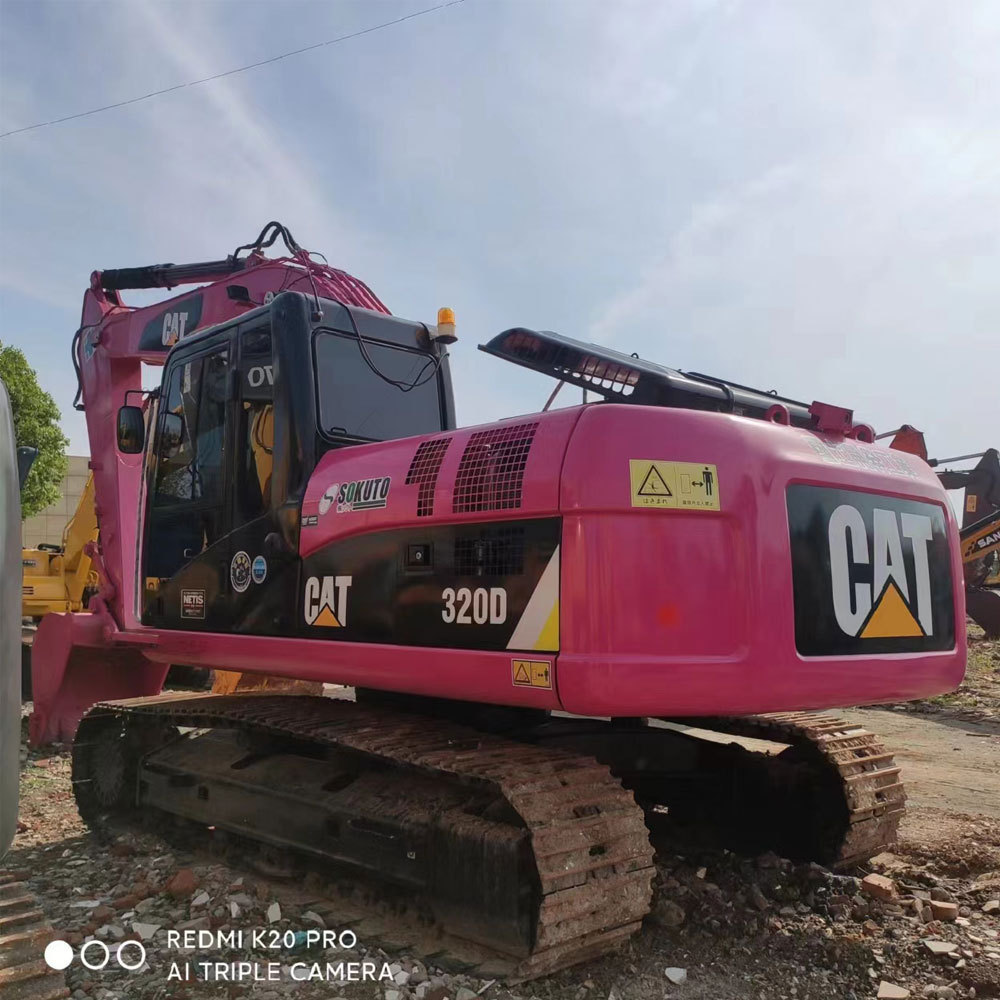 Cheaper Second Hand Original CAT320D crawler excavator Pink CAT320d 325C 320C used excavators cat320