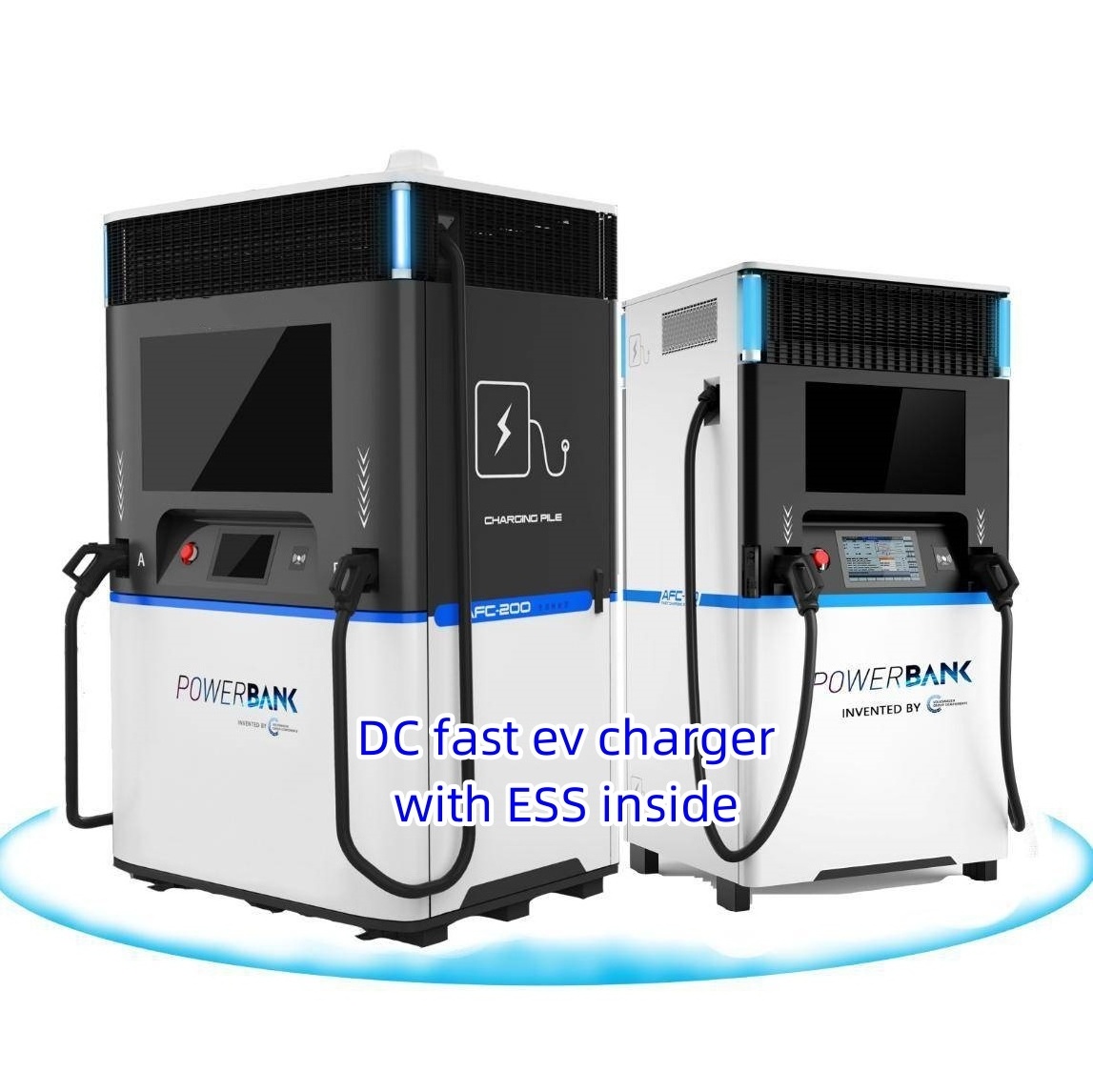 DC fast ev charger Boost Charger with 193KWh/96KWH  energy storage system 150KW/80KW CCS2 CCS1 gun head DC fast ev charger