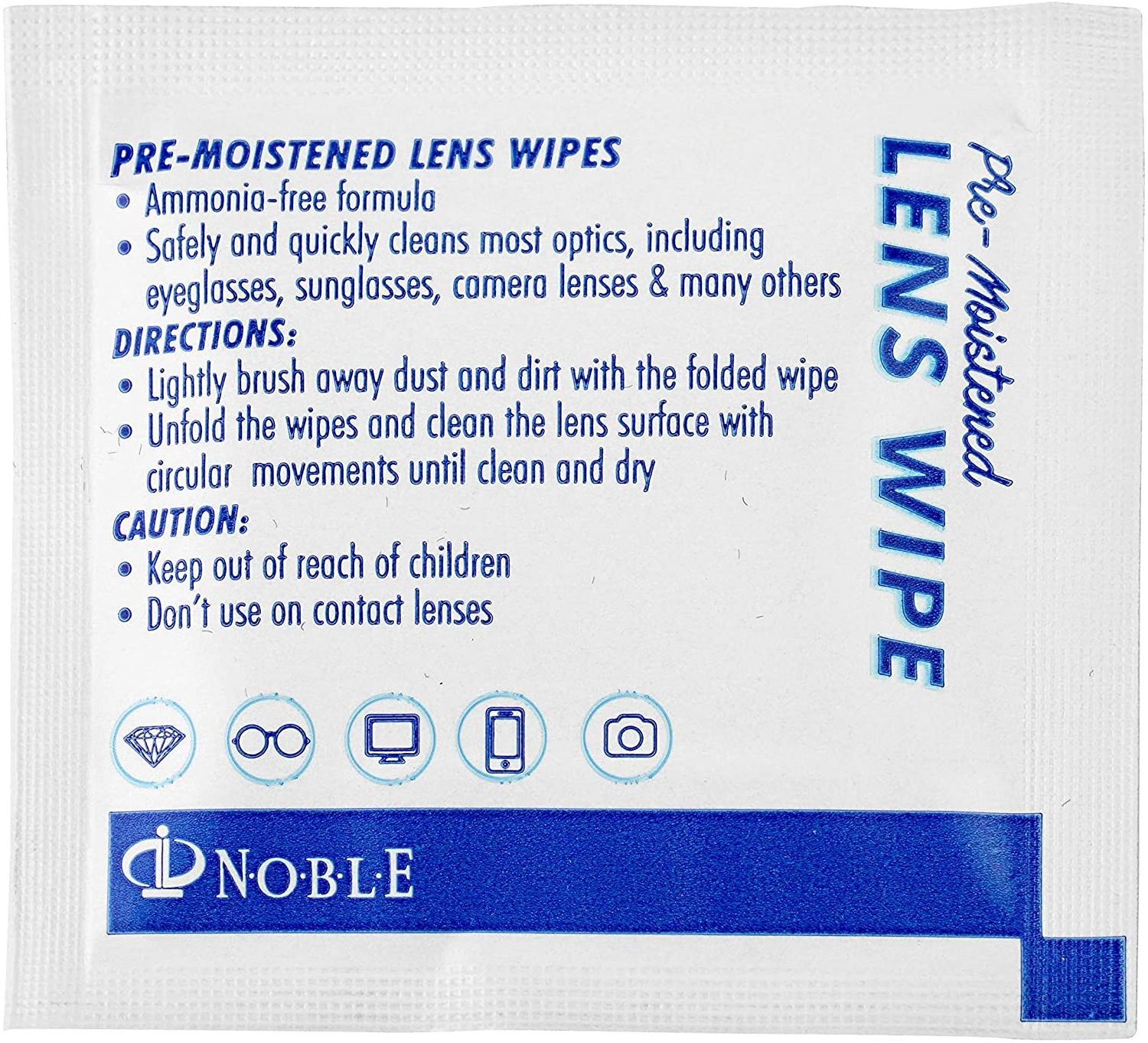 Customized Pre Moistened Lens Cleaning Wipes Eyeglass Wipes Screen Wipes