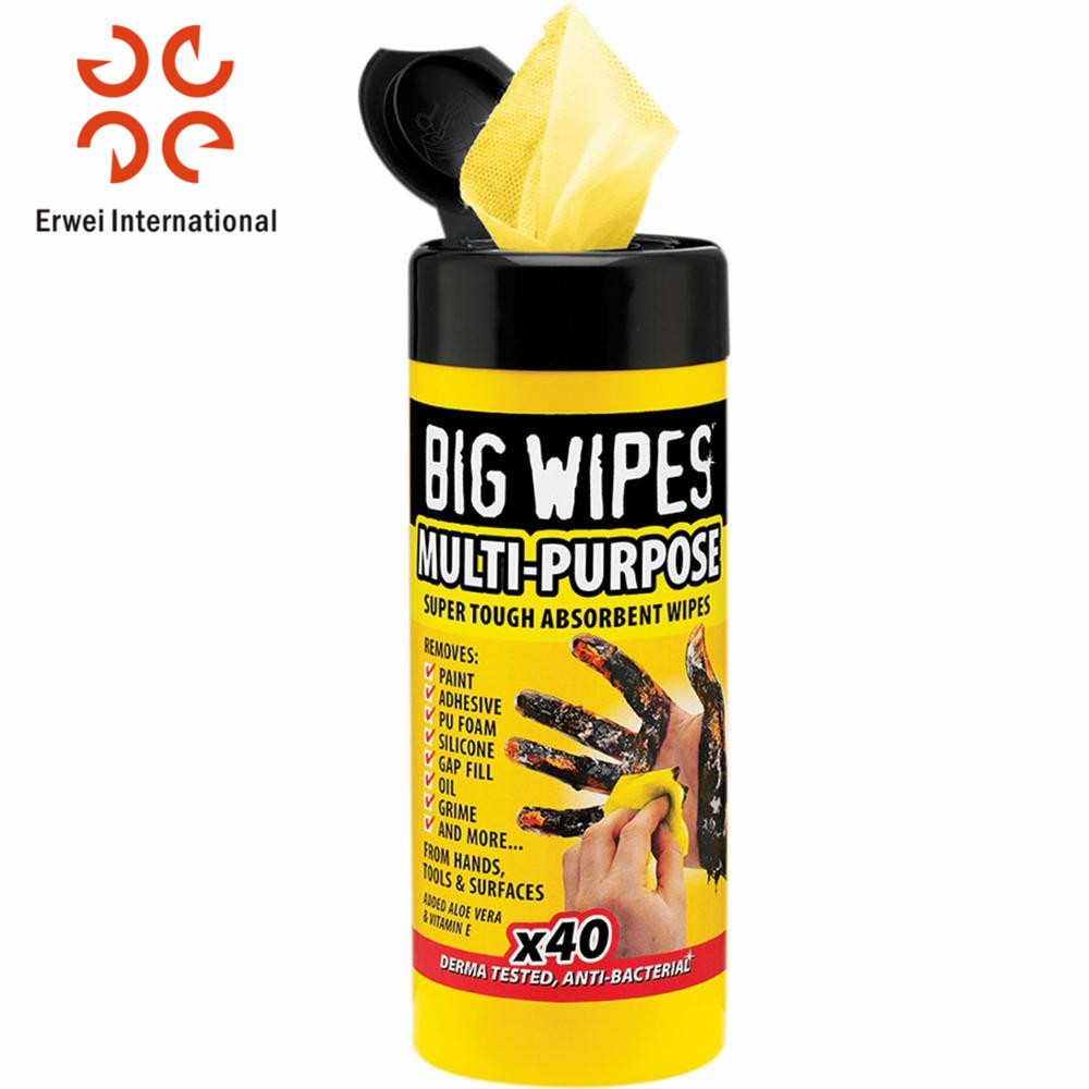 Multi purpose Industrial Cleaning Wet Wipes Hand Wipes for Heavy Duty Work