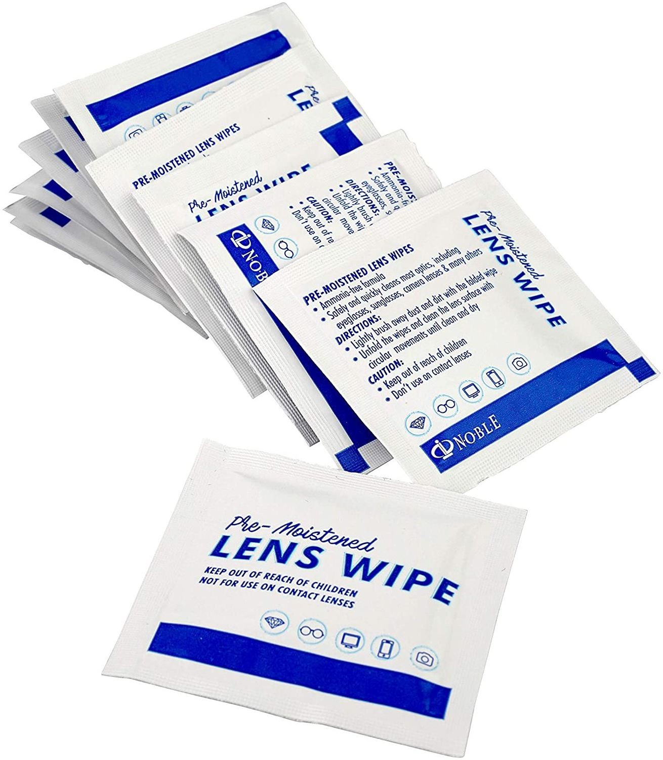 Customized Pre Moistened Lens Cleaning Wipes Eyeglass Wipes Screen Wipes