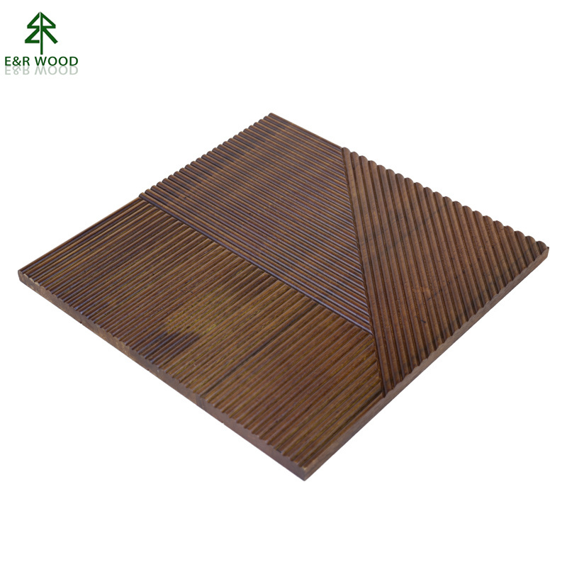 E&R WOOD Cheap And Easy Install Decorative Wooden Cladding Gloss Beadboard Pressed Board Siding Classic Wall Panel