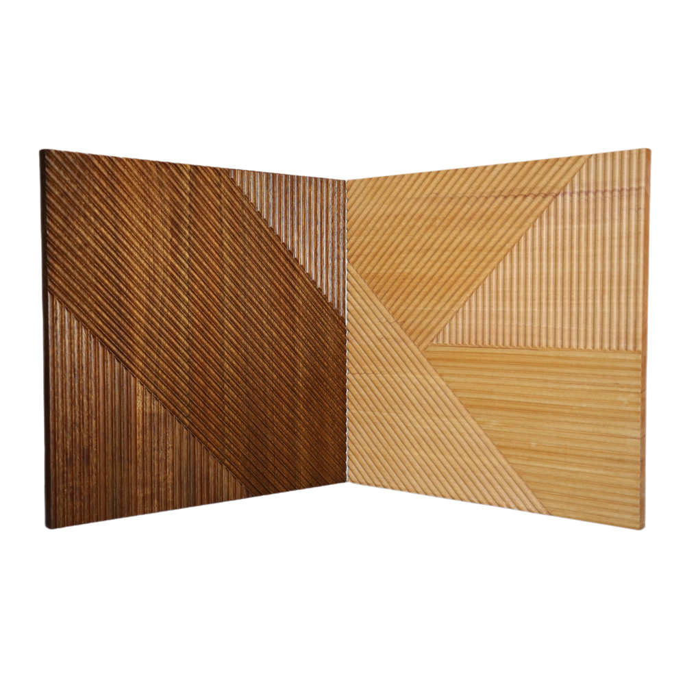 E&R WOOD Fluted Wainscoting Decoration Wood Board Cladding 3D Style Interior Sheet Slat Wall Panel For Hotel Lobby