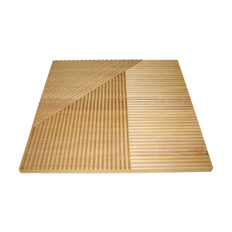 E&R WOOD Fluted Wainscoting Decoration Wood Board Cladding 3D Style Interior Sheet Slat Wall Panel For Hotel Lobby