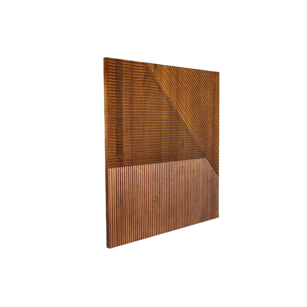 E&R WOOD Oliver Wooden 3D Slat Wall Art Decorative Indoor Wood Wall Cladding Panels For Villa