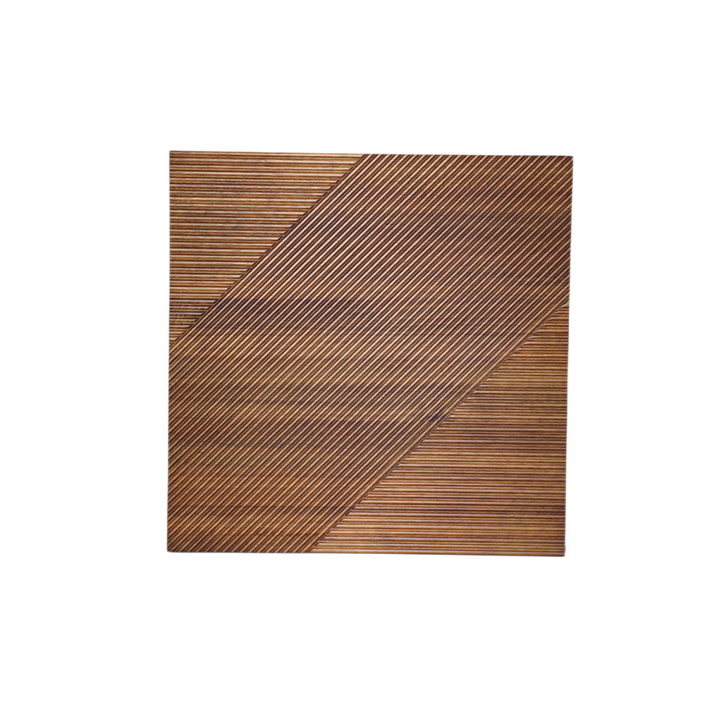 E&R WOOD Oliver Wooden 3D Slat Wall Art Decorative Indoor Wood Wall Cladding Panels For Villa