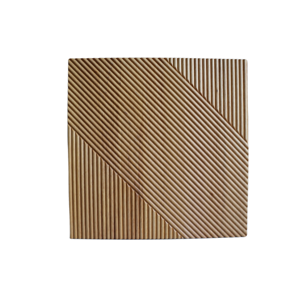 E&R WOOD Oliver Wooden 3D Slat Wall Art Decorative Indoor Wood Wall Cladding Panels For Villa