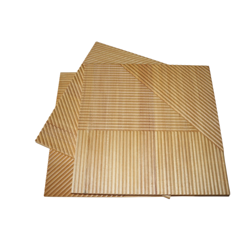 E&R WOOD Interior 3d Feature Design Solid Wooden Wainscoting Sheets Decorative Wood Slat Cladding Wall Panel