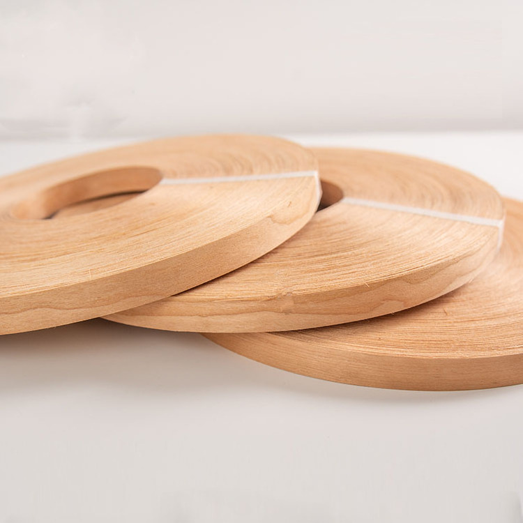 0.50mm 1mm 2mm and 3mm Natrual Sliced Cut American cherry walnut oak  Edge banding Wood Veneer edge banding roll Tape