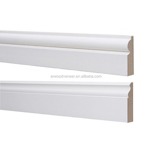 Custom White Primed Mdf Board Basing Moulding Baseboard Casing Architrave Moulding Mdf  baseboard corner WOOD MOLDING