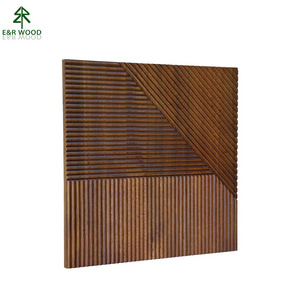 E&R WOOD Cheap And Easy Install Decorative Wooden Cladding Gloss Beadboard Pressed Board Siding Classic Wall Panel