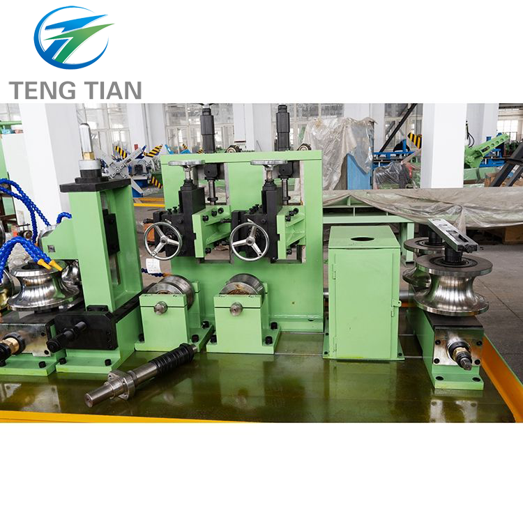 ERW 114mm high-precision round to square carbon steel pipe rolling machine with automatic accumulator