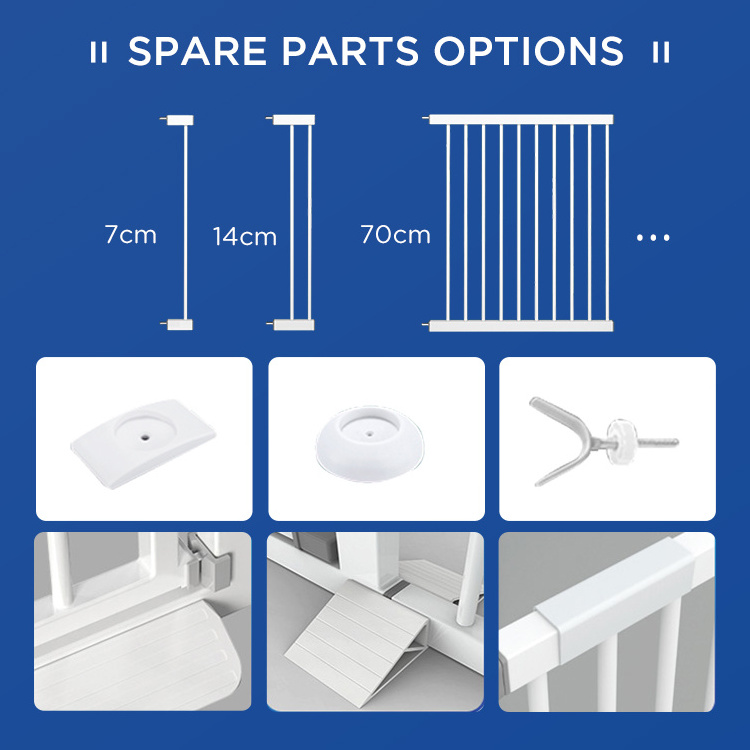 Chocchick OEM Fence Pet Barrier Swing Door Rotate Bolt Latches Door Slide Plastic Safety Baby Gate 78Cm For Stair