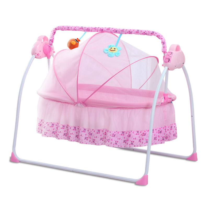 Comedor Para Bebe 3 En 1 Folding Toddler Swing Chair Electric Vibrating Rocker Seat Bed New Born Baby Bouncer