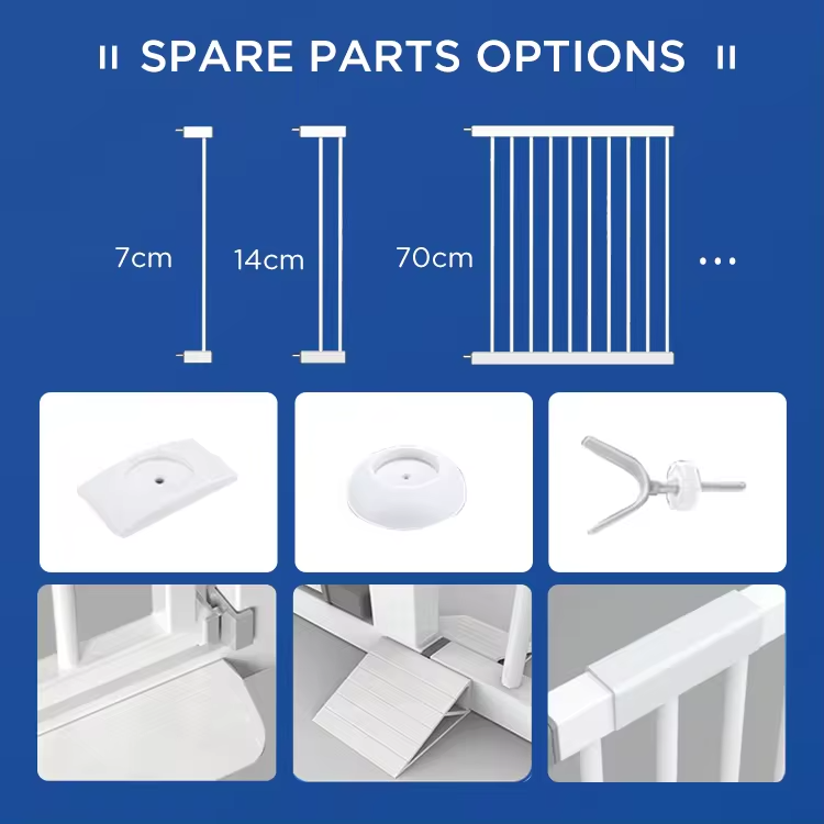 Custom Private Label Dog Safety Gate Stairway Doorway Barrier Protection Safety Locking Door Swing Open Baby Safety Gate