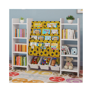 Unique Cube White Modern Kids Living Room Simple Office Wooden Library Floor Bookshelf Wood Bookcases