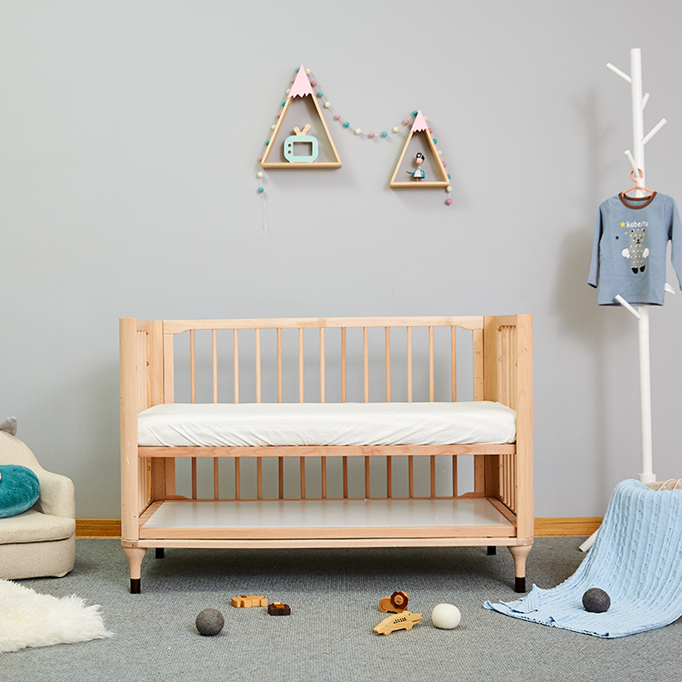 Portable 120*65Cm Wooden Designer Swinging Infant Twins Babies Wooden Crib Baby Cot Bed For Twins