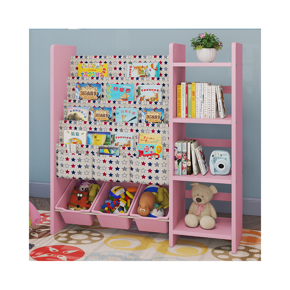 Unique Cube White Modern Kids Living Room Simple Office Wooden Library Floor Bookshelf Wood Bookcases