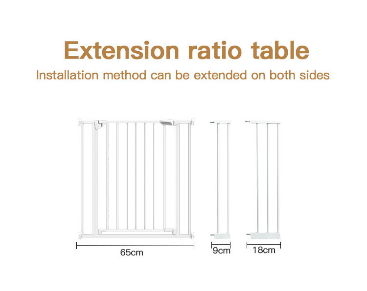 Chocchick Ready To Ship Metal Indoor Patio Pet Dog Retractable Black Safety Use Stair Barrier Baby Gate Extra Wide