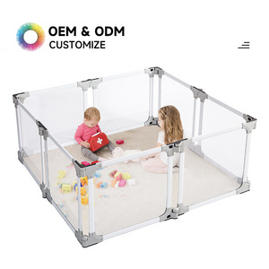 Multi-Function Portable Play Pen Easy One-Handed Newborn Baby Playpen for Living Room Staircase Kids' Playpens